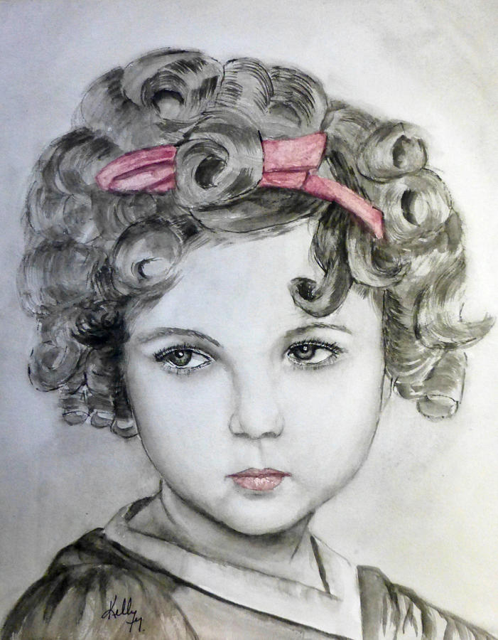 Little Shirley Temple Painting by Kelly Mills