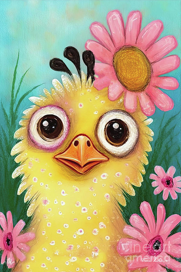 Little Spring Peep Painting by Tina LeCour