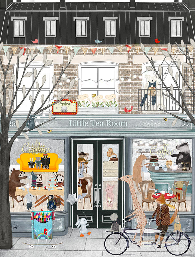 Patisserie Painting - Little Tea Room  by Bri Buckley