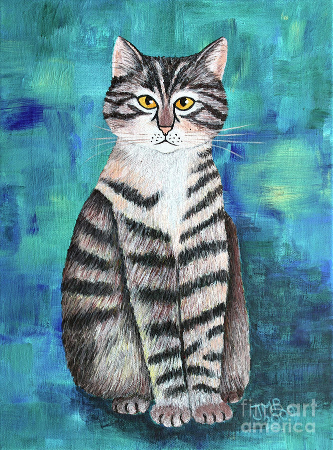 Little Tiger Painting by Jutta Maria Pusl