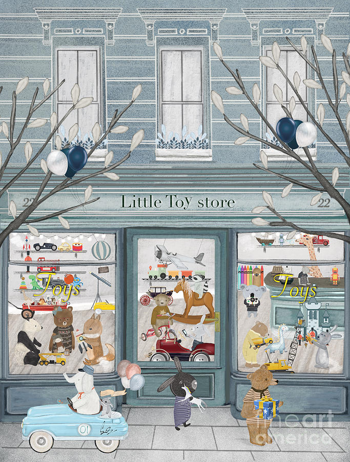 Toy Painting - Little Toy Store by Bri Buckley