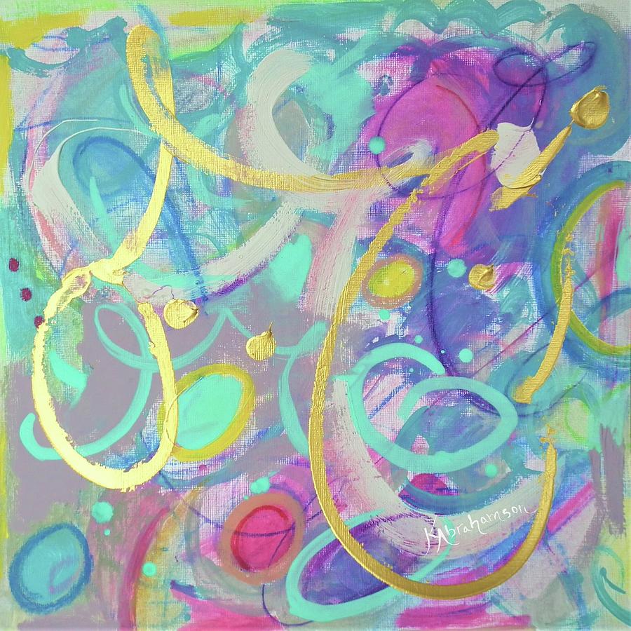 Live Colorfully 1 Painting by Kristen Abrahamson