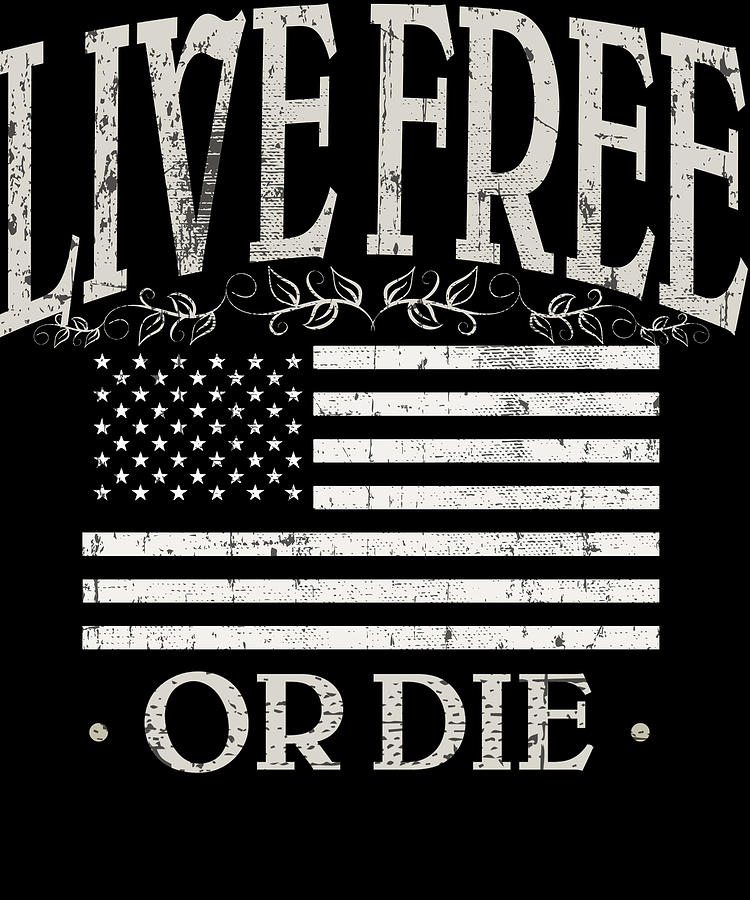Live Free or Die American Conservatism liberty Vintage Digital Art by ...