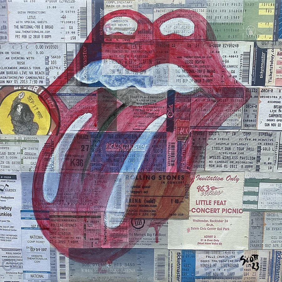 Music Painting - Live Gigs #1 - Rolling Stones by Scott Tilghman