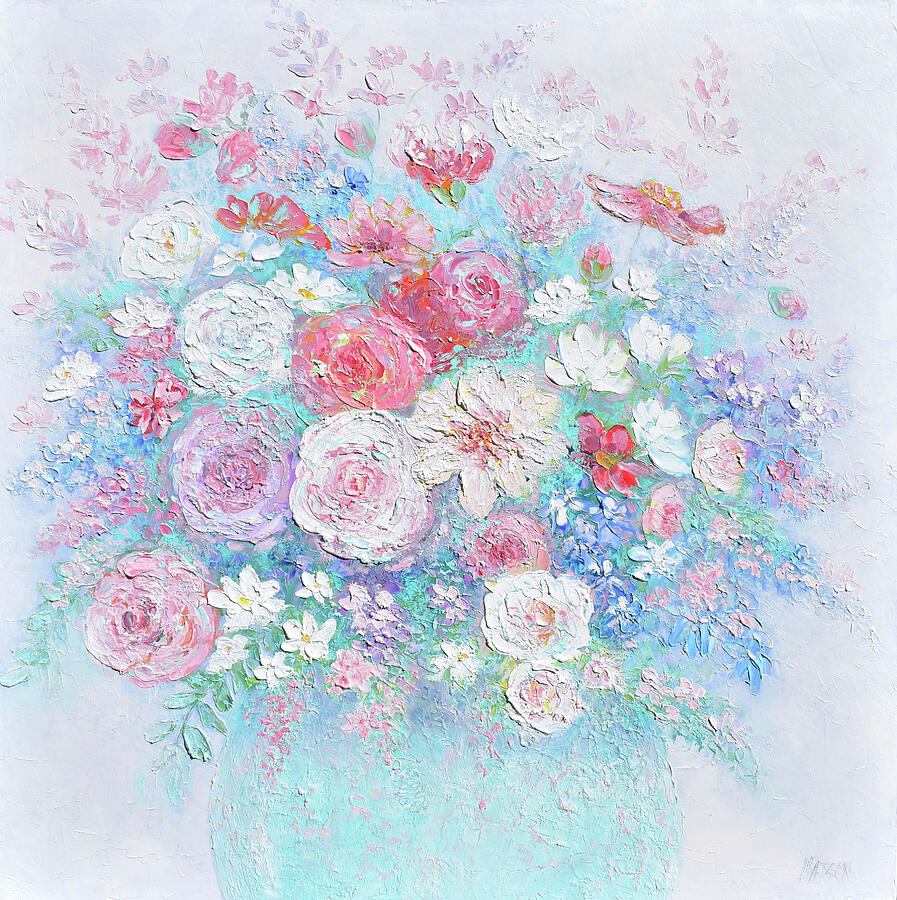 Live like its spring - impasto still life flowers Painting by Jan Matson Live like its spring - impasto still life flowers Painting by Jan Matson