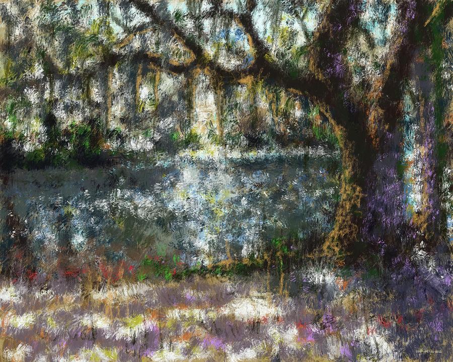 Live Oak On The Rainbow River  Painting by Larry Whitler