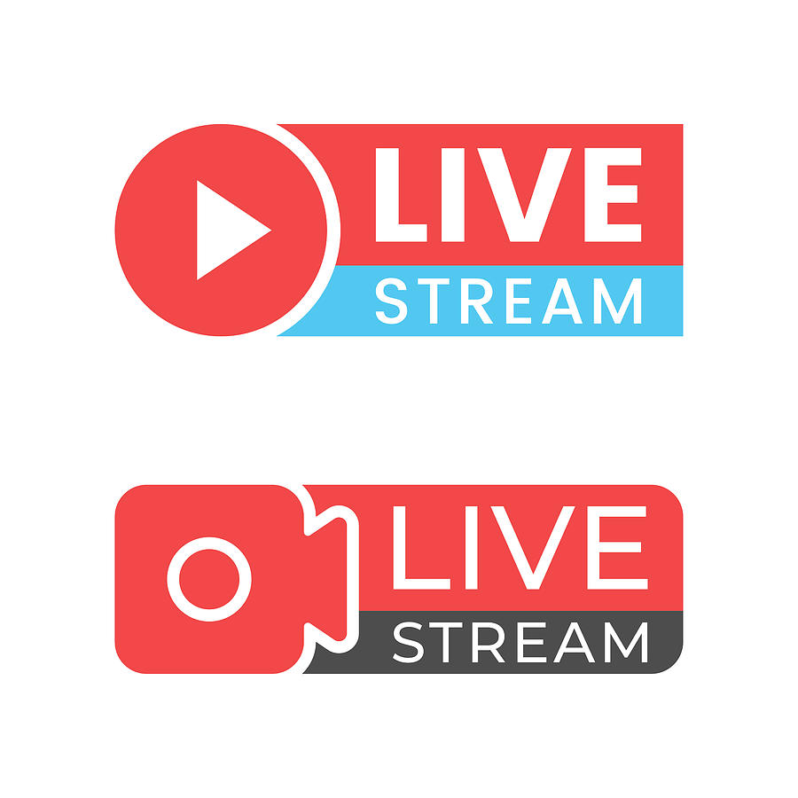 Live Stream Icon Vector Design. Drawing by Designer29