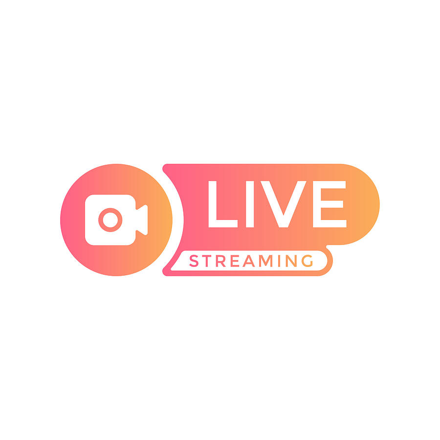 Live Stream Logo Vector Design. Drawing by Designer29