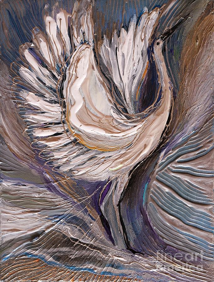 Live Totem #9. The Crane Painting by Elena Kotliarker