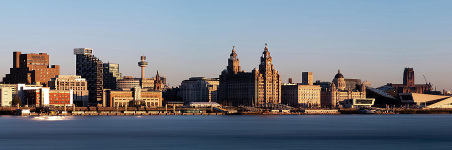 Liverpool city skyline Mersey River England Photograph by Sonny Ryse