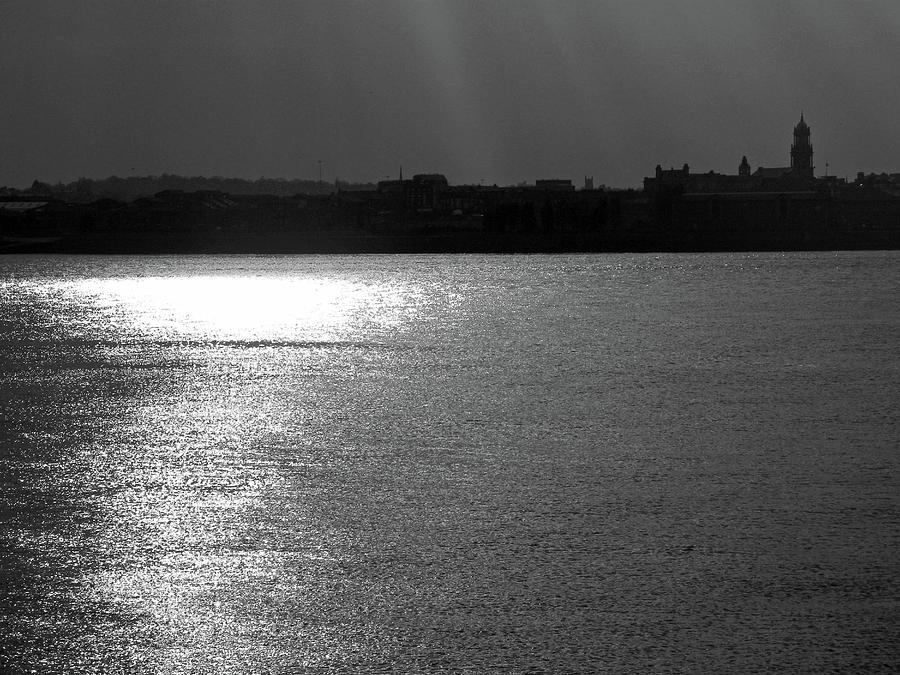  LIVERPOOL.  River Mersey. Sunlight. Photograph by Lachlan Main