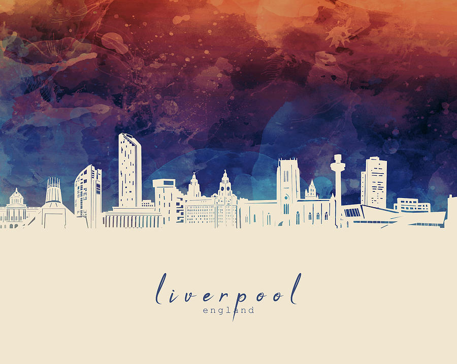 Liverpool Skyline Panorama 3 Digital Art