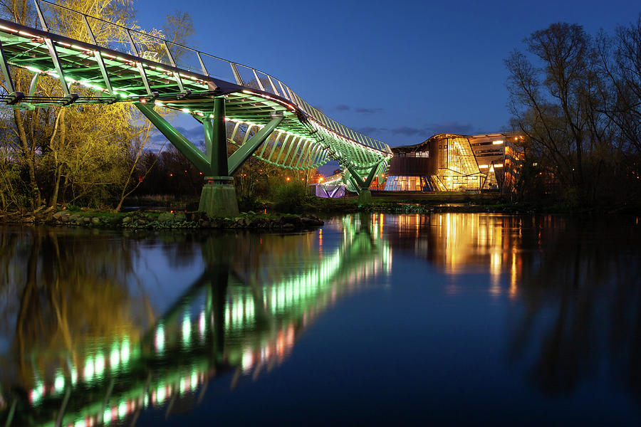 Living bridge and the science building Limerick Ireland Photograph by ...