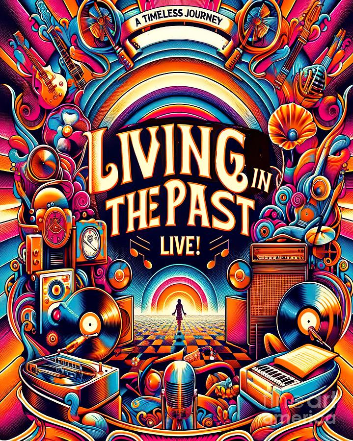 Living in the Past music poster Digital Art by Movie World Posters