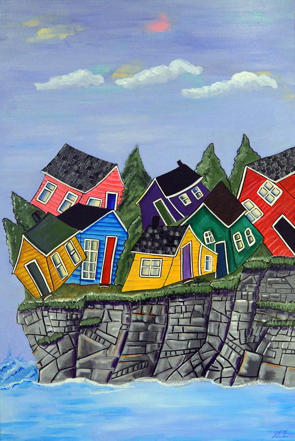 Living on the Edge Painting by Heather Lovat-Fraser