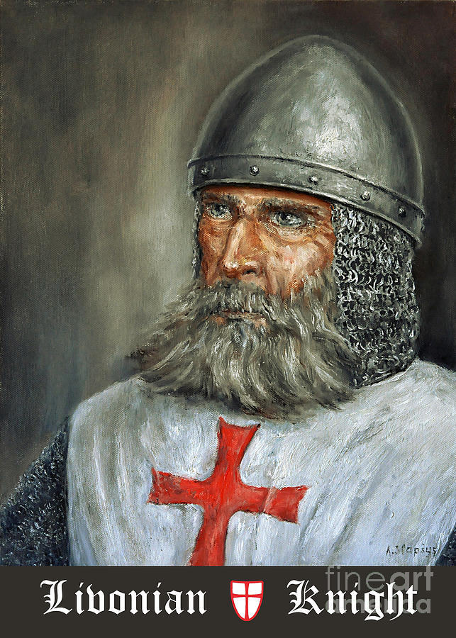 Livonian knight Painting by Arturas Slapsys