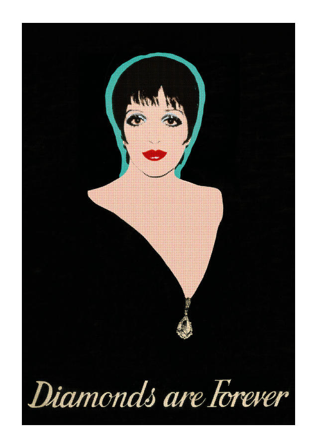Liza Minelli Diamonds are Forever Mixed Media by Charlie Ross