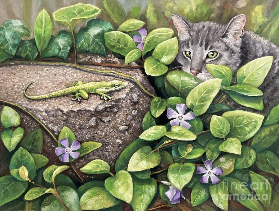 Lizard Watch Pastel by Wendy Koehrsen