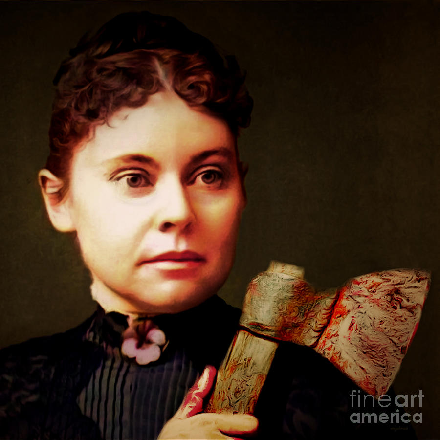 Lizzie Borden Took An Ax And Gave Her Mother Forty Whacks 20210828 square Photograph by Wingsdomain Art and Photography