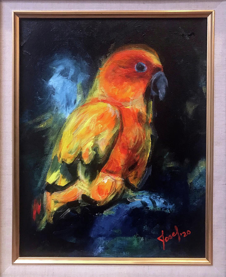 Lizzys Bird Painting by Josef Kelly