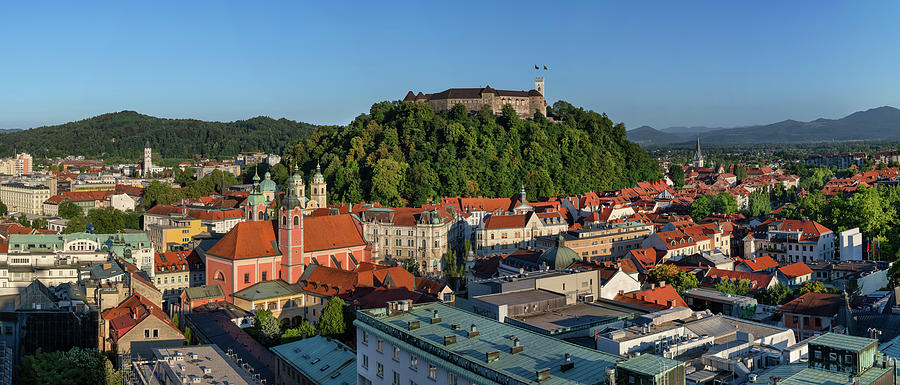 Ljubljana City Panorama In Slovenia Photograph by Artur Bogacki