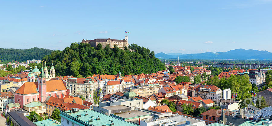  Ljubljana city skyline view, Slovenia, Europe, EU Photograph by Neale And Judith Clark