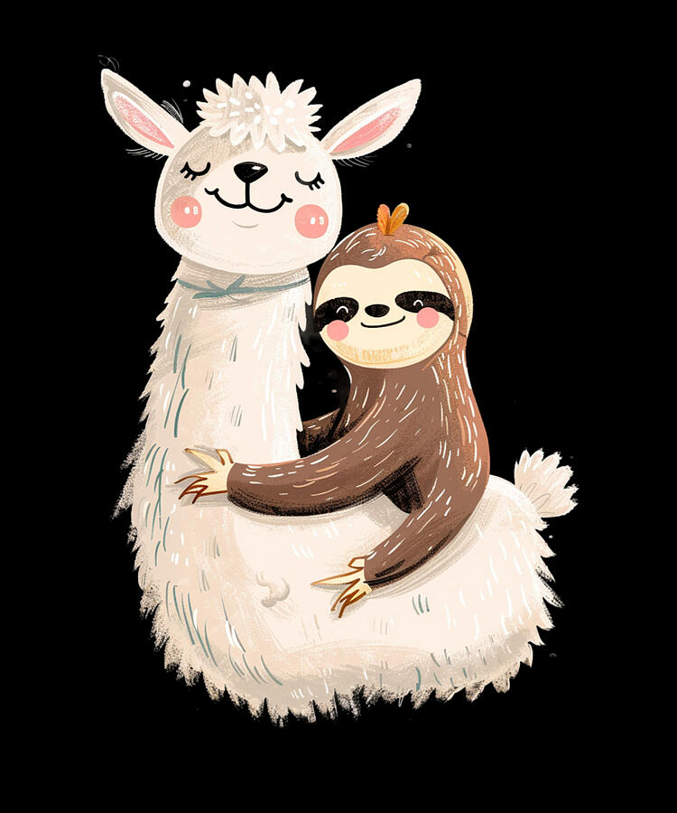 Animal Digital Art - Llama Care Essentials by Lotus-Leafal
