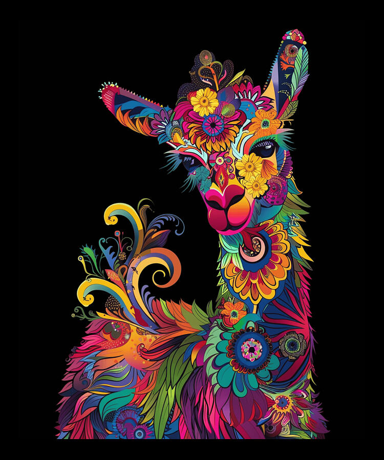 Animal Digital Art - Llama Feeding Guidelines by Robertz-schuler