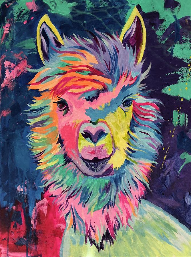 Llama Painting by Janice Westfall