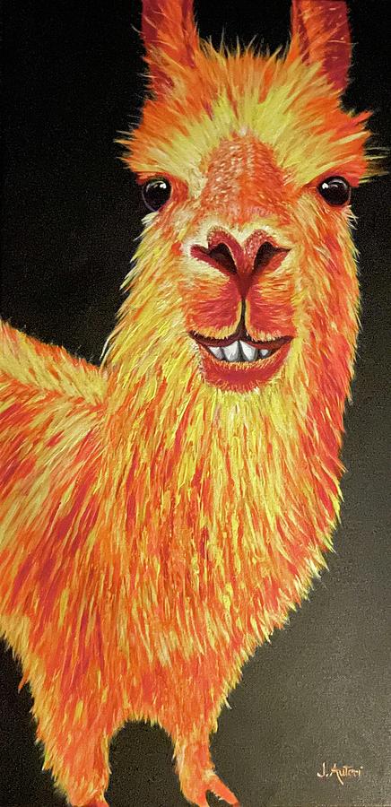 Llama Painting by Joyce Auteri
