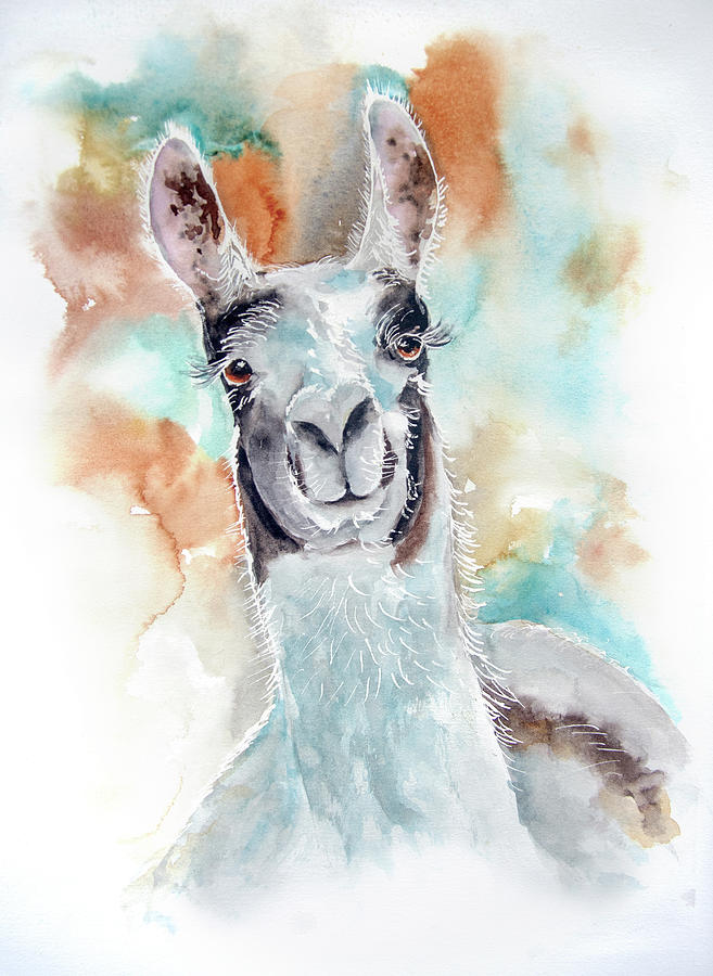 Llama Llama Painting by Jeanette Mahoney