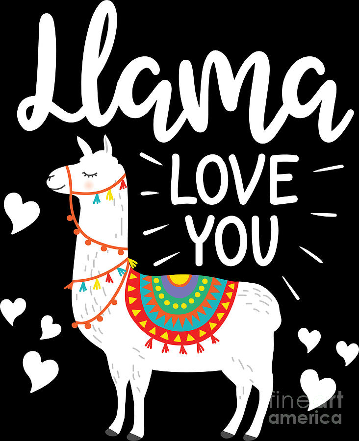 Her　by　Alpaca　Llama　Gifts　Him　for　Pixels　Love　Digital　Art　You　Valentine　Haselshirt