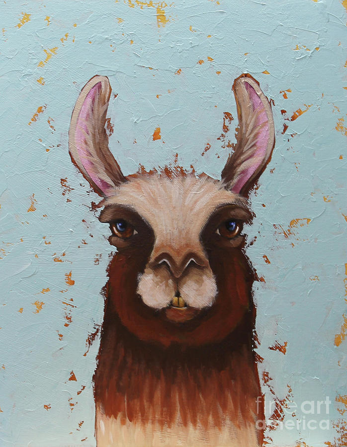 Llama Portrait Painting by Lucia Stewart