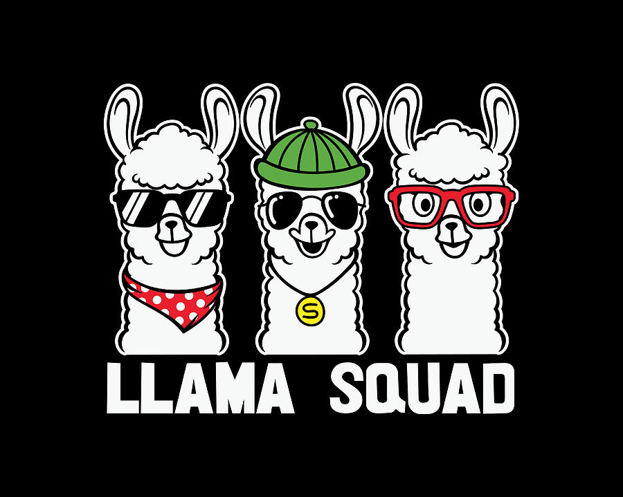 Llama Squad Digital Art by Sambel Pedes - Fine Art America