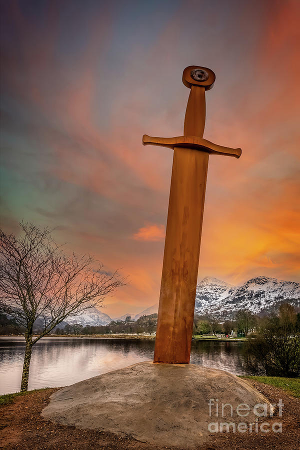 Llanberis Lake and Sword Snowdonia  Photograph by Adrian Evans
