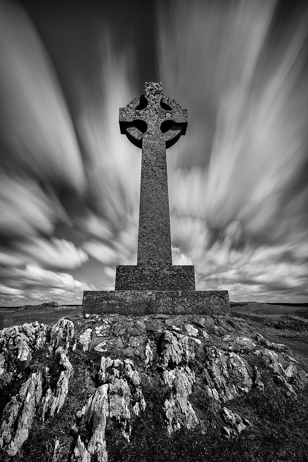 Llanddwyn Island Celtic Cross Photograph by Dave Bowman