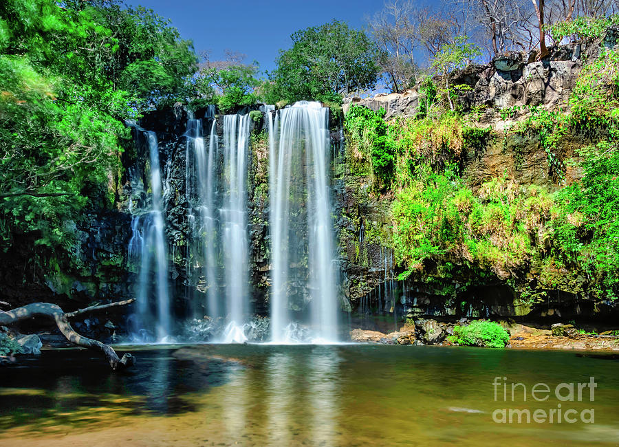 Llanos de Cortez Waterfall Pyrography by Joseph Miko