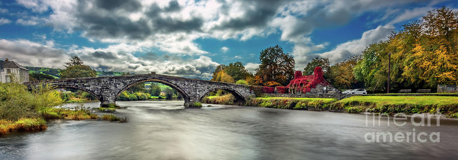 Llanrwst Bridge and Ivy Cottage Wales Photograph by Adrian Evans