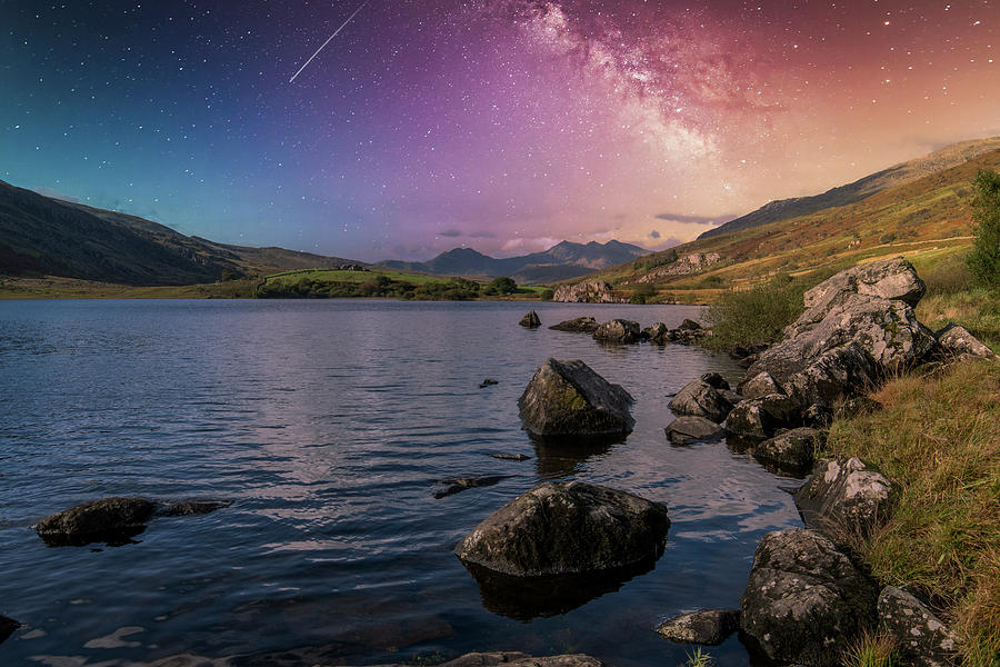 Llynnau Mymbyr With Milky Way Photograph
