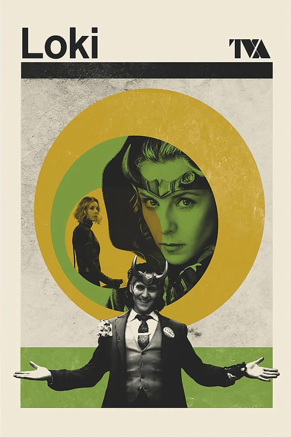 Loki Tv Series Mid Century Movie Digital Art by Michelle Gradwell Art