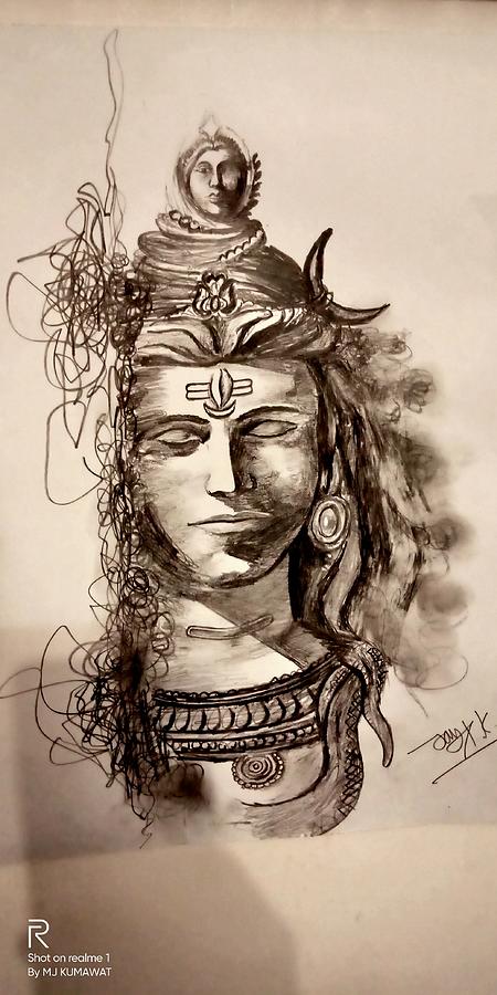 Shiva Drawing by Aninda Dey - Fine Art America