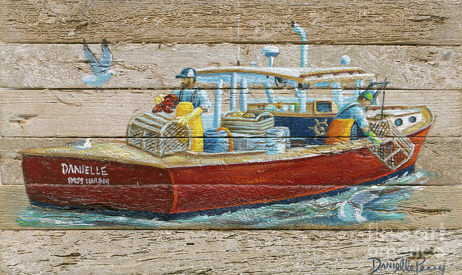 Lobster Boat Painting by Danielle Perry