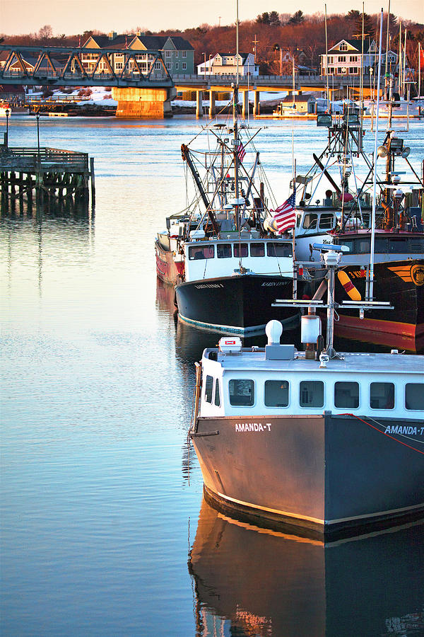 Lobster Boats at Sunset Photograph by Eric Gendron