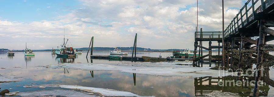 Lobster boats in the winter Photograph by David Bishop