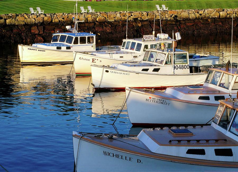 Lobster Boats - Perkins Cove -Maine Photograph by Steven Ralser