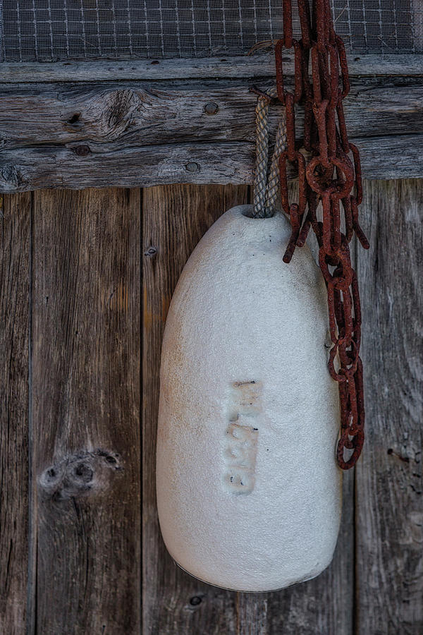 Lobster Buoy and Chain Photograph by Susan Candelario