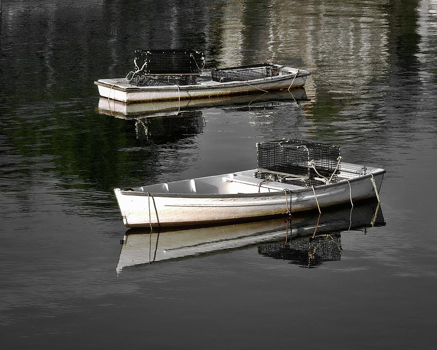 Lobster dinghies 2, Perkins Cove, Maine Photograph by Steven Ralser