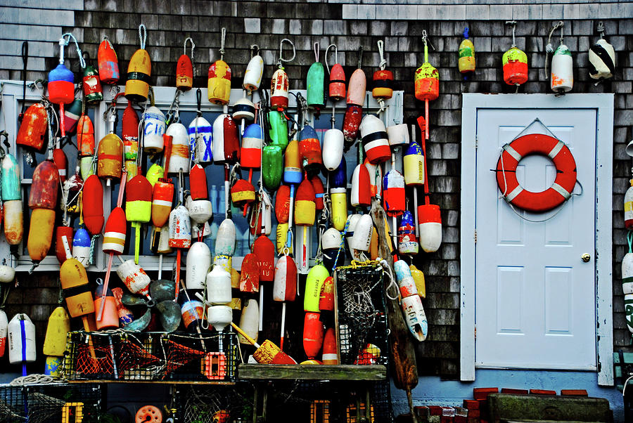 Lobster floats. Block Island, Rhode Island Photograph by Bill Jonscher