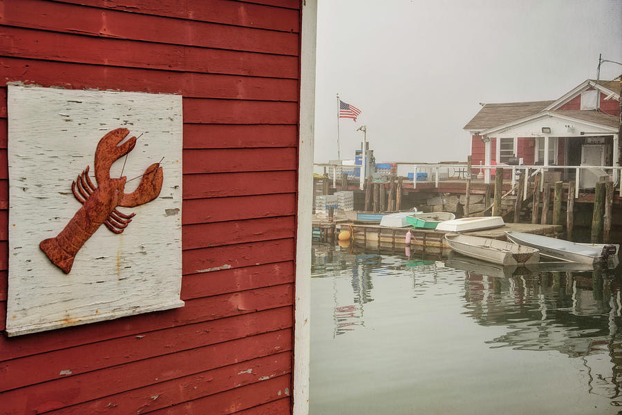 Lobster Shack and Harbor - Maine Photograph by Joann Vitali