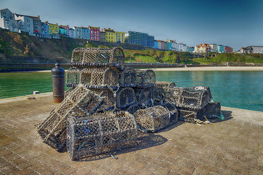 Lobster Pots in Tenby Harbour Photograph by John Gilham